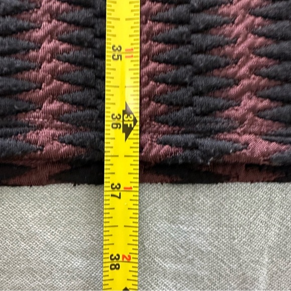 Anthropologie Maeve Meridian Midi Textured Black Brown Striped Dress Size S - Picture 8 of 8